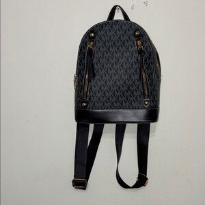 Michael Kors Rhea Medium Slim Monogram Backpack Black & Grey